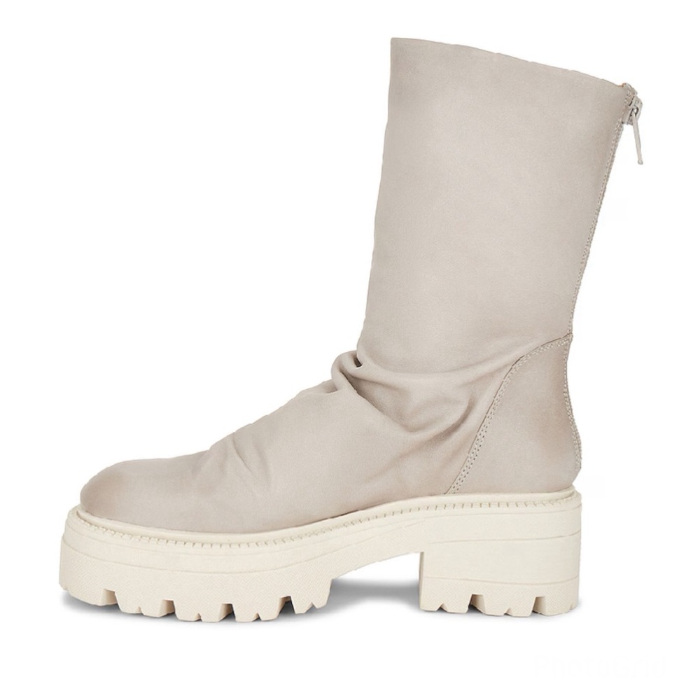 Free People Emma Ruched Phantom Leather Boots 40 EU 10 US NWOB - Picture 6 of 13